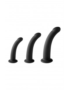 VIRGITE  SET OF 3 DILDOS SIZES S M L BLACK BLACK
