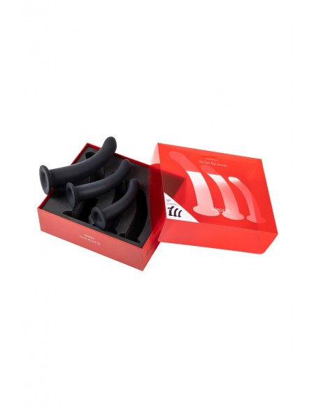 VIRGITE  SET OF 3 DILDOS SIZES S M L BLACK BLACK