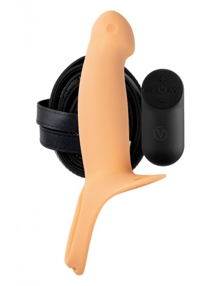VIRGITE H3 VIBRATING HOLLOW STRAP H3 SIZE S FLESH