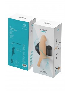 VIRGITE H4 VIBRATING HOLLOW STRAP H4 SIZE L FLESH 2