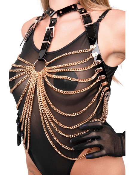 KINKY DIVA BUCKLED CHAIN TOP BUCKLED CHAIN TOP