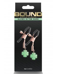 BOUND NIPPLE CLAMPS G4 ROSE Or 2