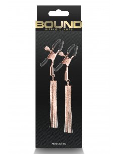 BOUND NIPPLE CLAMPS D2 ROSE Or 2