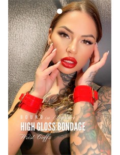 KINKY DIVA WRIST CUFFS RED 2